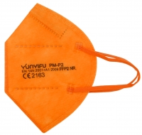 PSA-FFP2-Maske, Einwegmaske, Atemschutz, Mundschutz, orange, VE = 10 Stck