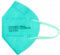 PSA-FFP2-Maske, Einwegmaske, Atemschutz, Mundschutz, trkis, VE = 10 Stck