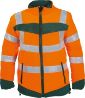 WATEX-Warnschutz, Fleece-Jacke, 320 g/m², leuchtorange/grün