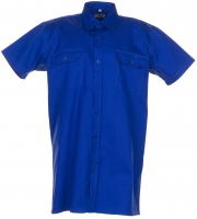 PLANAM-Workwear, Arbeits-Berufs-Hemd, Köperhemd Kurzarm mittelblau