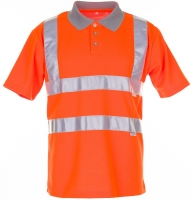 PLANAM-Warnschutz, Warn-Polo-Shirt 2-farbig orange/grau