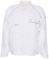 PLANAM-Workwear, Maler-Arbeits-Berufs-Bund-Jacke, MG Canvas 320, weiß/weiß