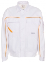 PLANAM-Workwear, Maler-Arbeits-Berufs-Bund-Jacke, MG Highline, weiß/weiß/gelb