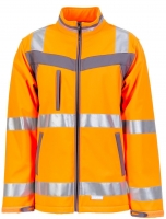 PLANAM-Warnschutz, Warn-Schutz-Softshell-Jacke, 320 g/m², orange/schiefer