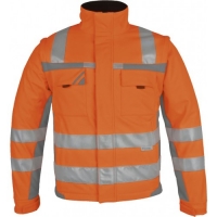PKA-Klöcker-Warnschutz, Winter-Warn-Schutz-Softshell Jacke, ca. 280g/qm, orange/grau