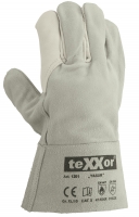 BIG-TEXXOR-Workwear, Rindvoll-Spaltleder, Leder-Arbeits-Handschuhe, ca. 28 cm lang