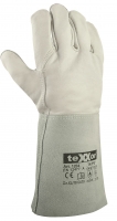 BIG-TEXXOR-Workwear, Rindvollleder, Schweißer-Schutz, Leder-Arbeits-Handschuhe, Amboss, ca. 35 cm lang