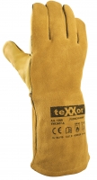 BIG-TEXXOR-Workwear, Rindvoll-Spaltleder, Schweißer-Schutz, Leder-Arbeits-Handschuhe, Fudschijama