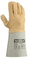 BIG-TEXXOR-Workwear, Rindnappa, Schweißer-Schutz, Leder-Arbeits-Handschuhe, Argon III
