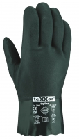 BIG-TEXXOR-Workwear, PVC-Chemikalien-Schutz-Arbeits-Handschuhe, topline, 27 cm, grün