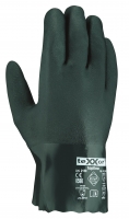 BIG-TEXXOR-Workwear, PVC-Chemikalien-Schutz-Arbeits-Handschuhe, topline, 27 cm, grün