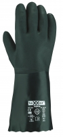 BIG-TEXXOR-Workwear, PVC-Chemikalien-Schutz-Arbeits-Handschuhe, topline, 35 cm, grün