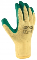 BIG-TEXXOR-Workwear, Baumwoll-/Polyester-Grobstrick-Arbeits-Handschuhe, grün