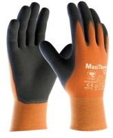 BIG-ATG-Workwear, Winter-Acryl-Grobstrick-Winter-Arbeits-Handschuhe, orange/schwarz