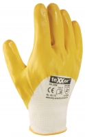 BIG-TEXXOR-Workwear, Polyester-Strickhandschuhe, Nitril beschichtet, gelb