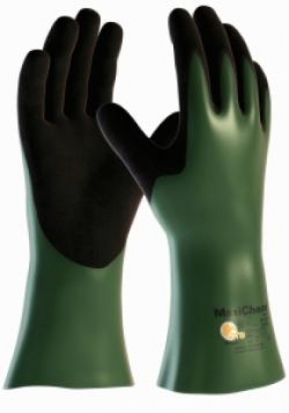 BIG-ATG-Workwear, Nitril-Arbeits-Handschuhe 30 cm lang, blau/schwarz
