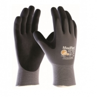 BIG-ATG-Workwear, Nylon-Strick-Arbeits-Handschuhe, MaxiFlex Ultimate, grau/schwarz