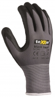 BIG-TEXXOR-Workwear, Nylon-Strick-Arbeits-Handschuhe mit Nitrilbeschichtung `black touc