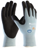 BIG-ATG-Workwear, Schnittschutz-Strickhandschuhe, MaxiCut Ultra, schwarz/hellblau