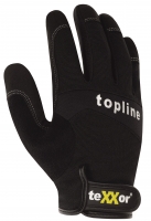BIG-TEXXOR-Workwear, Kunstleder-Mechaniker-Arbeits-Handschuhe TUCSON, topline, schwarz/grau