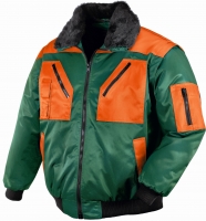 TeXXor Winter-Piloten-Berufs-Jacke, OSLO, grün/leuchtorange