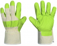F-Lederhandschuhe, Kunstleder, *Standard KLH * , grün, VE: 120 Paar