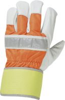 F-Rindvollleder-Arbeits-Handschuhe HI-VIS