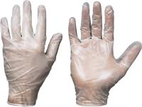 F-STRONGHAND-Hand-Schutz, Einweg-Vinyl-Einmal-Handschuhe, SANYA, transparent, Pkg á 100 Stück, VE = 1 Pkg
