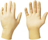 F-STRONGHAND-Hand-Schutz, Einmal-Latex-Einweg-Handschuhe *COLOMBO*, ungepudert, VE = 1 Pkg á 100 Stück, weiß