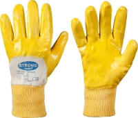 Nitril-Handschuh NBR-Lite®EN420 EN388 Gr.10 Kat.2 beige/gelb Baumwoll-Interlock 