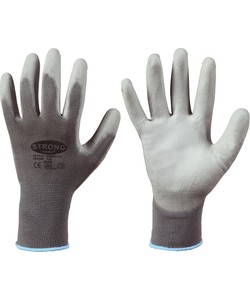 F-STRONGHAND-Workwear, PU Arbeits-Handschuhe STANDARD Shenzhen 07071, VE = 12 Paar, grau