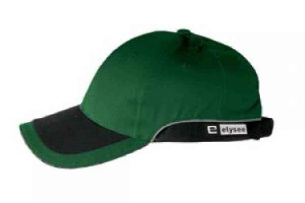 F-ELYSEE-Workwear, Cap *DAVID*, grün/schwarz abgesetzt