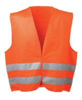 F-WICA-TEX-Warnschutz, Polyester Warn-Schutz-Weste *OSKAR*, orange
