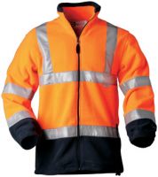 F-ELYSEE-Warnschutz, Warn-Schutz-Fleece-Jacke *BENEDIKT*, orange
