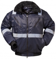 F-NORWAY-Workwear, Winter-Piloten-Berufs-Jacke mit Reflexstreifen, ROGNAN, marine