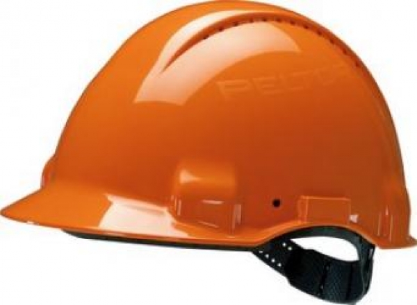 3M-Schutzhelm G30DUO, ABS, mit Schweißleder belüftet, orange