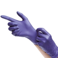 AMPRI-Epiderm Protect Purple by MED-COMFORT, Nitril-Einmal-Einweg-Handschuhe, puderfrei, violett, Gr. XS -XL