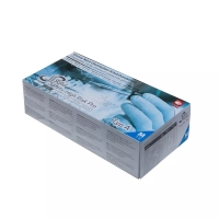 AMPRI-SolidSafety, Chemikalien-Schutz-Einweg-Handschuhe, Pro Nitril,  puderfrei, blau, VE = 10 Boxen  a 50 Stück