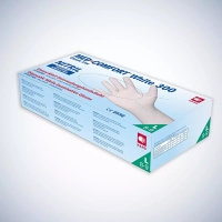 AMPRI-White 300 by Med-Comfort Einmal-Nitril-Schutz- und Untersuchungshandschuh, weiß, ungepudert, VE= 10 Boxen á 100 Stück