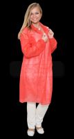WIROS-Jobwear, Einweg-Vlies-Mantel, Einmal-Kittel, Druckknöpfe, ohne Taschen, 30 g/m², 140 x 110 cm, VE = 50 Stück, rot