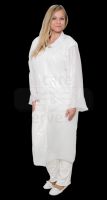 WIROS-Jobwear, Einweg-PE Mantel, Einmalkittel, Kragen, glatt, 150 x 120 cm, VE = 500 Stück, weiß