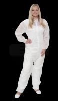 WIROS-Jobwear, Einweg-Vlies Overall, Einmal-Schutz-Anzug, 32 g/m², 158 x 188 cm, VE = 50 Stück, weiß
