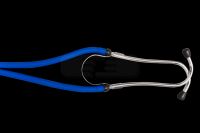 WIROS-Stethoskop, Rappaport, Doppelschlauch, kombiniertes Doppelkopf Membrane Bruststück, VE: 50 Stück, blau