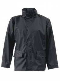 ELKA-Rainwear-Wetter-Schutz, PU-Regen-Jacke,  Dry Zone, schwarz