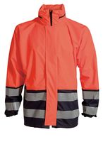 ELKA-Warnschutz, Warn-Jacke mit Reißverschluss, warnorange/marine