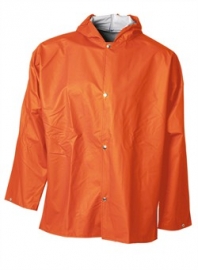ELKA-Workwear, Rainwear-Wetter-Schutz, PU-Workwear, Regen-Jacke, Xtreme mit Druckknöpfe, orange