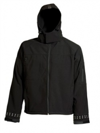 ELKA-Workwear, Rainwear-Wetter-Schutz, Regen-Softshelljacke, mit KaPU-Workwear,ze, schwarz