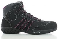 SAFETY JOGGER-Footwear, S3-Damen-Arbeits-Berufs-Sicherheits-Schuhe, hoch, Isis, schwarz/rosa