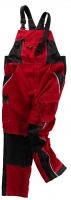 BEB-Workwear, Arbeits-Latzhose, Herren-Arbeits-Berufs-Latz-Hose, Inflame fire engine red/schwarz