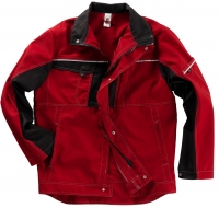BEB-Workwear, Arbeitsjacke, Herren-Arbeits-Berufs-Bund-Jacke, Inflame fire engine red/schwarz